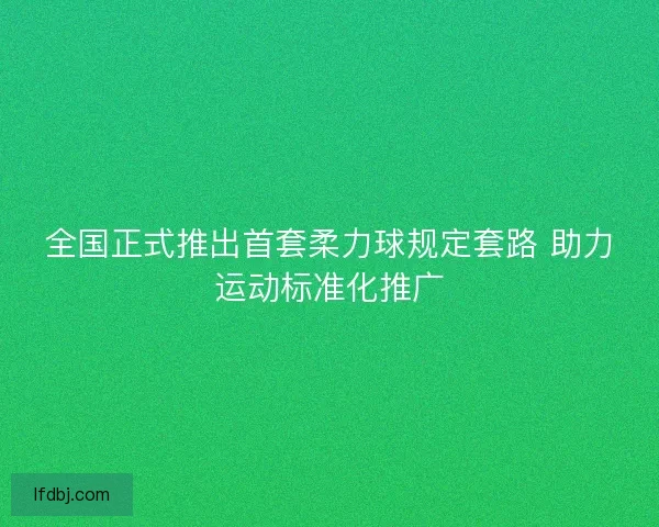 全国正式推出首套柔力球规定套路 助力运动标准化推广